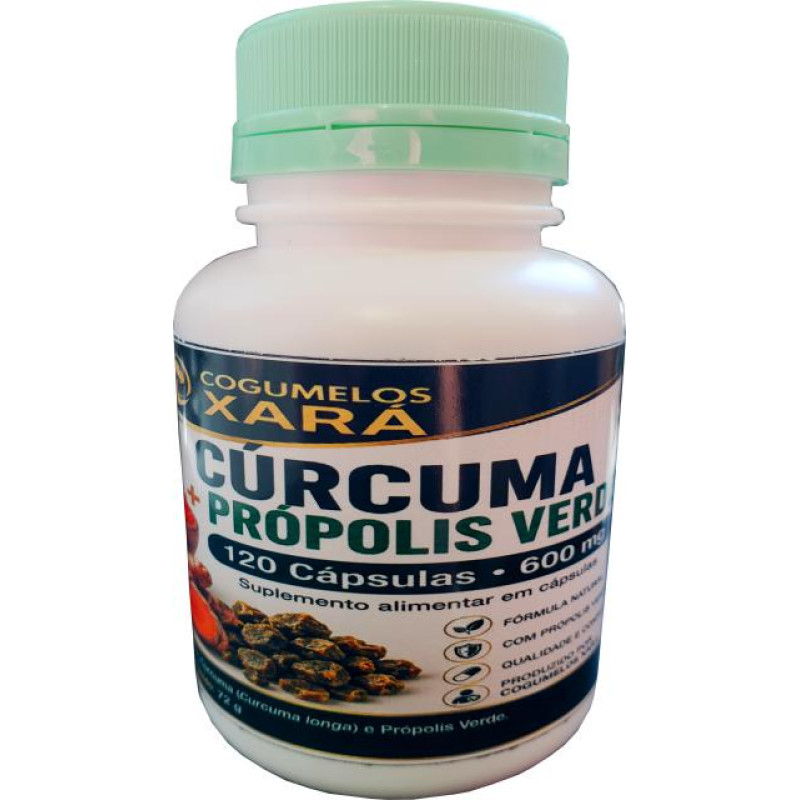 Cúrcuma + Própolis verde (Açafrão) - 120 cápsulas 600mg