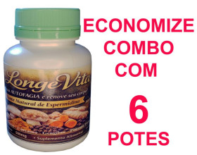 6 LongeVita em Cápsulas (120 cápsulas, 400mg)