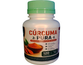 1 Pote Extrato artesanal Cúrcuma Pura (Açafrão): 120 Cápsulas de 600mg
