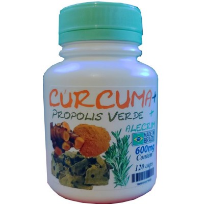 Anti-COVID - Kit artesanal auxiliar para prevenção COVID (SARS-CoV-2) - Cúrcuma - Alecrim e Própolis Verde - 120 caps - 500mg Anti-COVID - Kit artesanal auxiliar para prevenção COVID (SARS-CoV-2) - Cúrcuma - Alecrim e Própolis Verde - 120 caps - 500mg