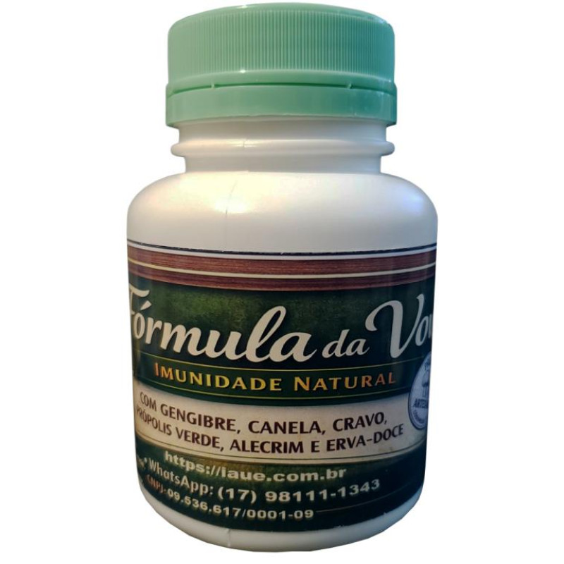 Fórmula da Vovó - Mix artesanal de Gengibre, Canela, Cravo, Própolis verde, Alecrim e Erva-Doce - 120 caps - 500mg
