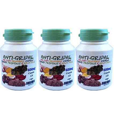 Antigripal 3 potes de 120 cápsulas - 500mg Mix artesanal de Gengibre, Canela, Cravo, Própolis verde, Alecrim e Erva-Doce. Antigripal 3 potes de 120 cápsulas - 500mg Mix artesanal de Gengibre, Canela, Cravo, Própolis verde, Alecrim e Erva-Doce.
