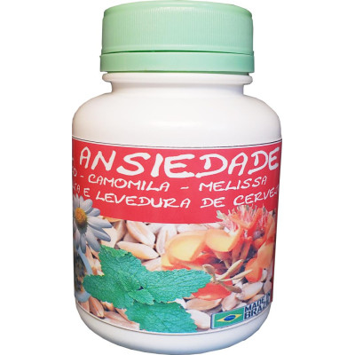 Auxiliar Natural artesanal para Ansiedade - Mulungo, Maracujá, Melissa, Camomila e Levedura de Cerveja - 120 Cápsulas de 350mg Auxiliar Natural artesanal para Ansiedade - Mulungo, Maracujá, Melissa, Camomila e Levedura de Cerveja - 120 Cápsulas de 350mg